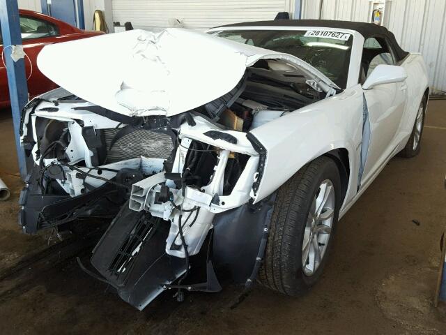 2G1FD3D38F9277703 - 2015 CHEVROLET CAMARO LT WHITE photo 2