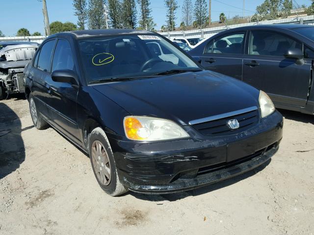 2HGES16553H534217 - 2003 HONDA CIVIC LX BLACK photo 1