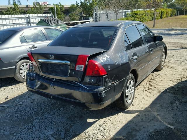 2HGES16553H534217 - 2003 HONDA CIVIC LX BLACK photo 4