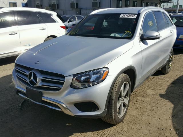 WDC0G4JB3HF206550 - 2017 MERCEDES-BENZ GLC 300 SILVER photo 2