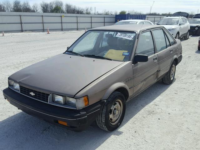 1Y1SK5148HZ118950 - 1987 CHEVROLET NOVA BROWN photo 2