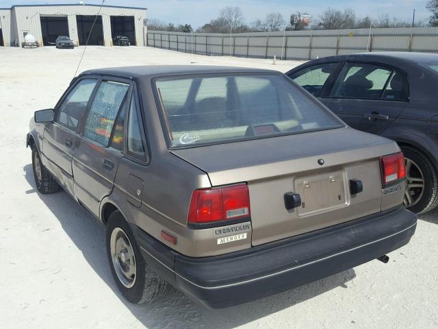 1Y1SK5148HZ118950 - 1987 CHEVROLET NOVA BROWN photo 3