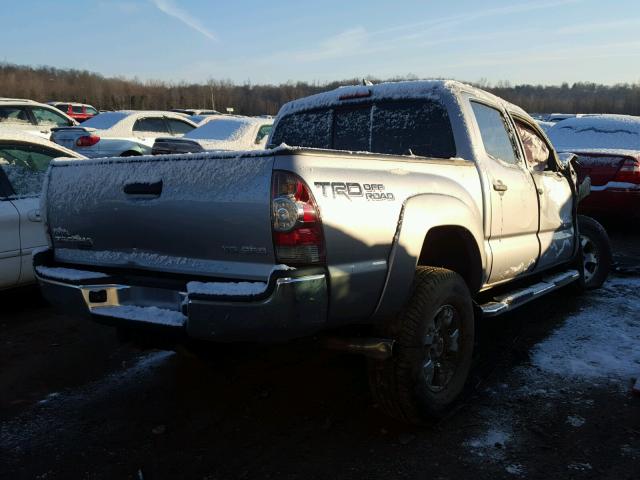 3TMLU4EN4FM179078 - 2015 TOYOTA TACOMA DOU SILVER photo 4