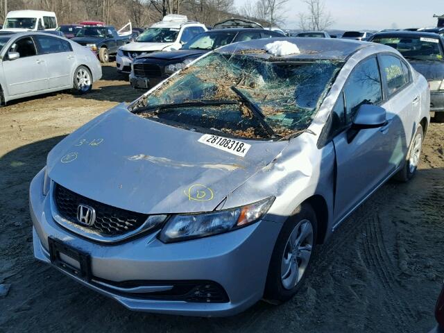 19XFB2F57DE229212 - 2013 HONDA CIVIC LX GRAY photo 2