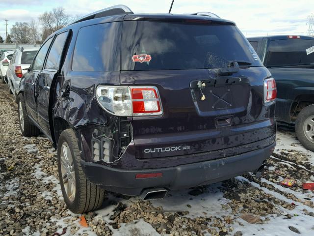 5GZER23D89J152135 - 2009 SATURN OUTLOOK XR იასამნისფერი ფოტო 3