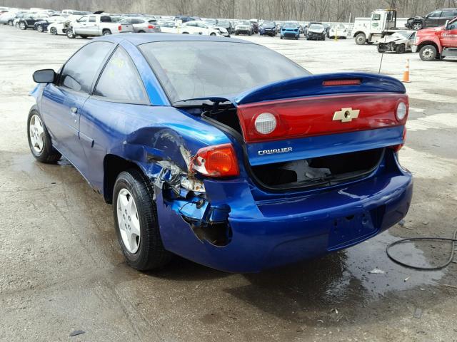 1G1JC12F957177317 - 2005 CHEVROLET CAVALIER BLUE photo 3