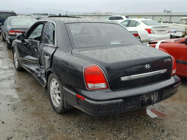 KMHFU45E73A239470 - 2003 HYUNDAI XG 350 BLACK photo 3