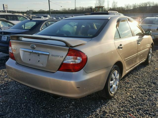 4T1BE32K13U651298 - 2003 TOYOTA CAMRY LE TAN photo 4