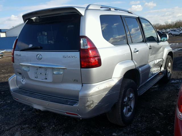 JTJBT20X980159133 - 2008 LEXUS GX 470 SILVER photo 4