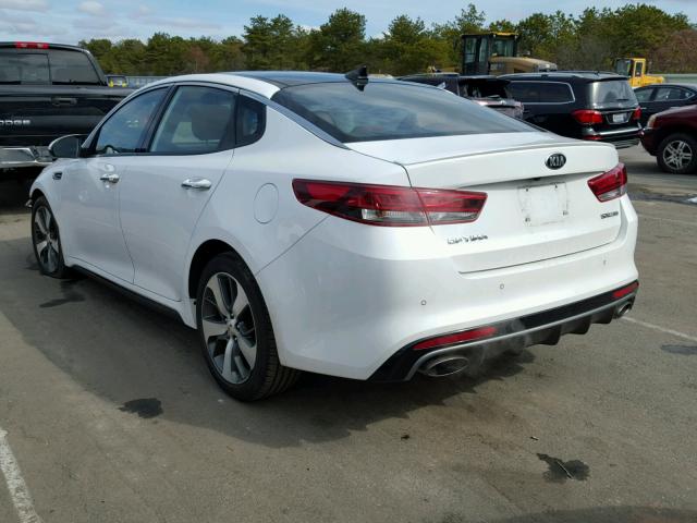 5XXGW4L28GG016943 - 2016 KIA OPTIMA SX WHITE photo 3