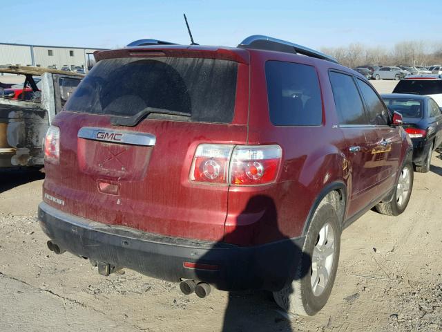 1GKER237X8J197429 - 2008 GMC ACADIA SLT BURGUNDY photo 4