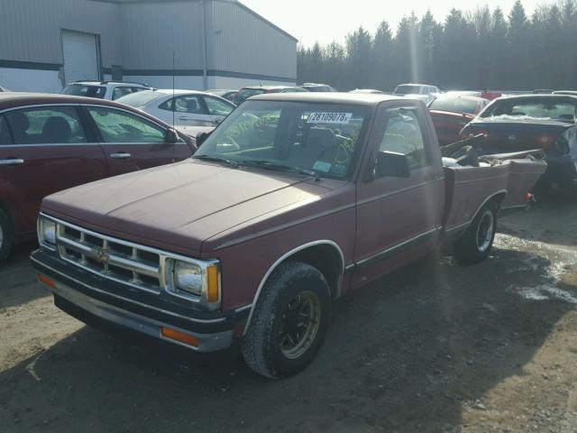 1GCCS14R5P8133709 - 1993 CHEVROLET S TRUCK S1 RED photo 2