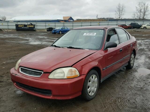 1HGEJ6677WL054494 - 1998 HONDA CIVIC LX RED photo 2