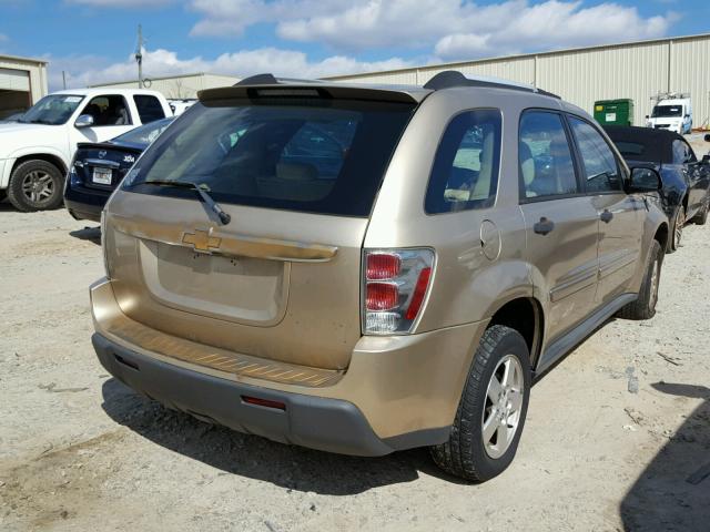 2CNDL13F166189042 - 2006 CHEVROLET EQUINOX LS TAN photo 4