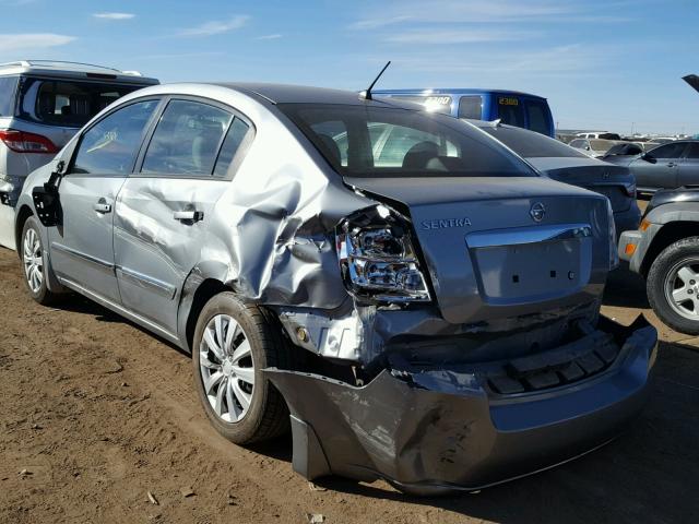 3N1AB6AP1AL700971 - 2010 NISSAN SENTRA 2.0 SILVER photo 3