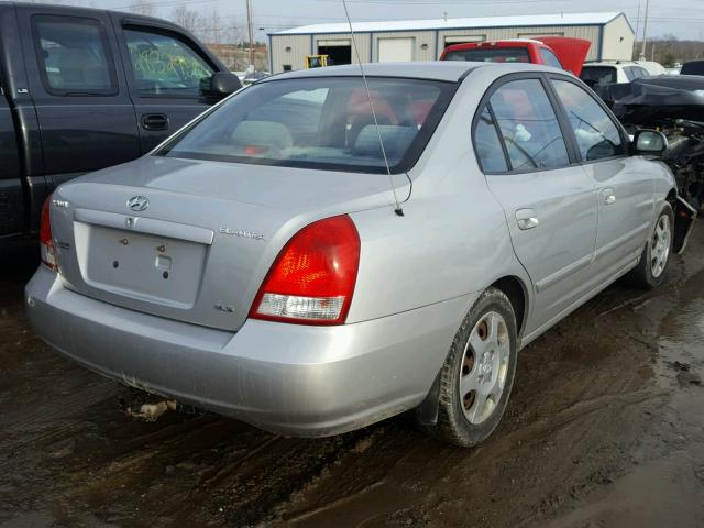 KMHDN45D13U488874 - 2003 HYUNDAI ELANTRA GL GRAY photo 4