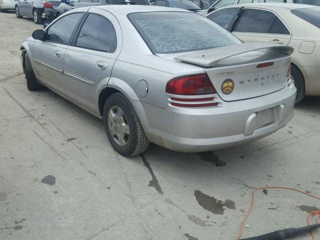 1B3EL46X22N275191 - 2002 DODGE STRATUS SE SILVER photo 3