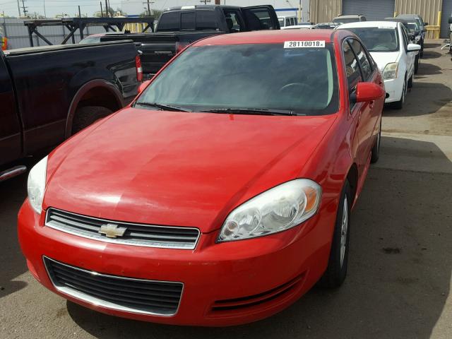 2G1WB57N491194352 - 2009 CHEVROLET IMPALA LS RED photo 2