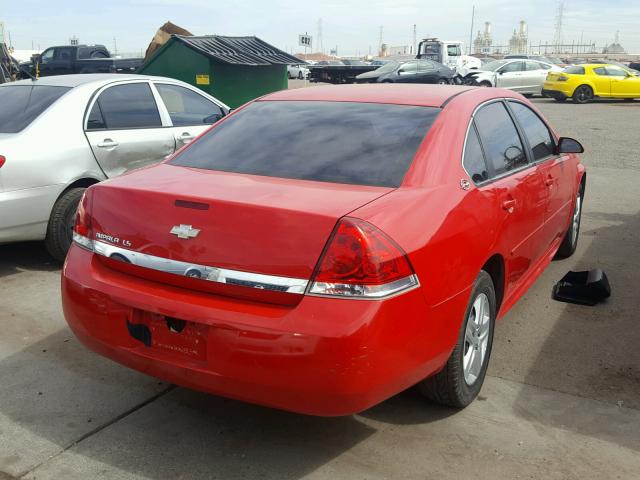 2G1WB57N491194352 - 2009 CHEVROLET IMPALA LS RED photo 4