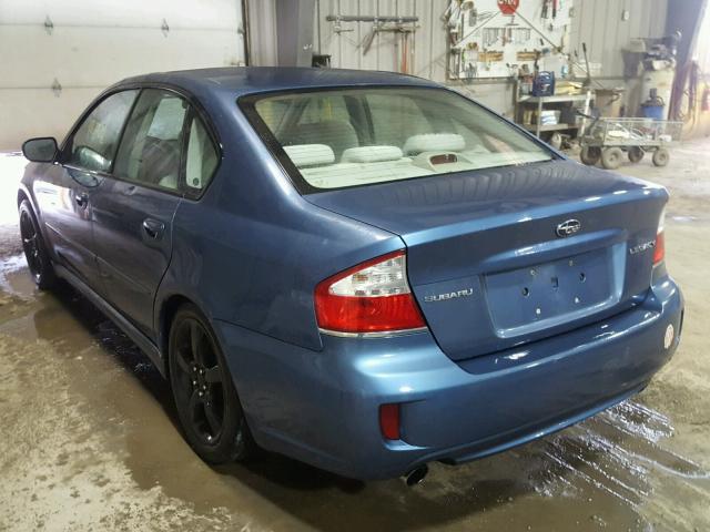 4S3BL616887200990 - 2008 SUBARU LEGACY 2.5 BLUE photo 3