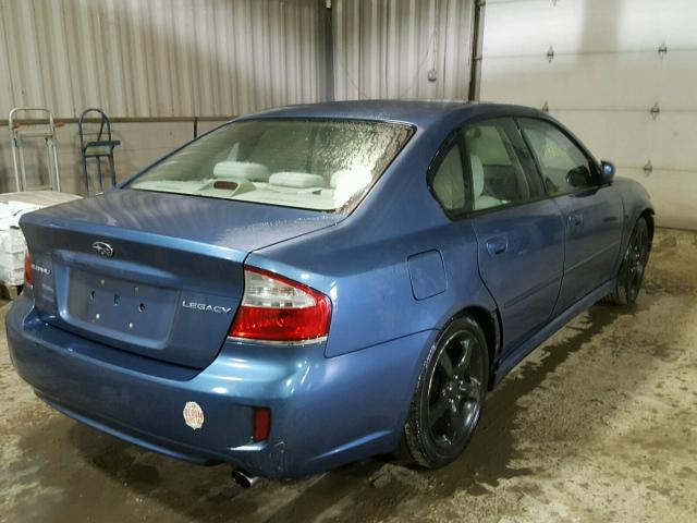 4S3BL616887200990 - 2008 SUBARU LEGACY 2.5 BLUE photo 4