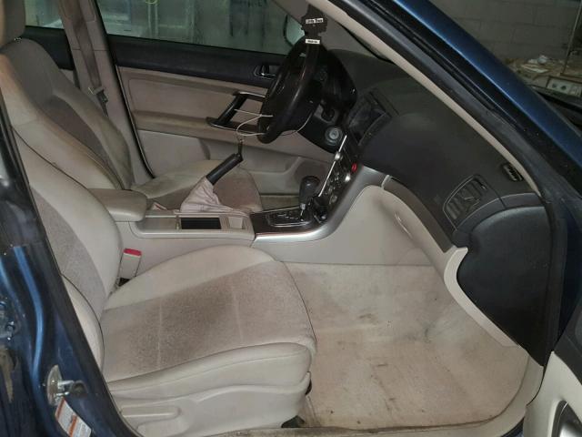 4S3BL616887200990 - 2008 SUBARU LEGACY 2.5 BLUE photo 5