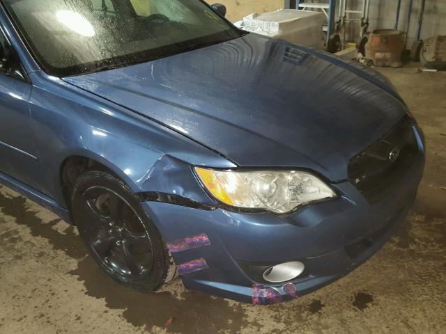 4S3BL616887200990 - 2008 SUBARU LEGACY 2.5 BLUE photo 9