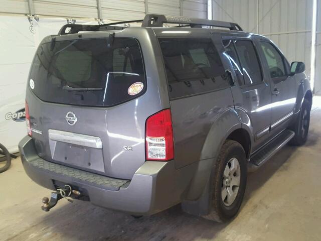 5N1AR18U35C782108 - 2005 NISSAN PATHFINDER GRAY photo 4