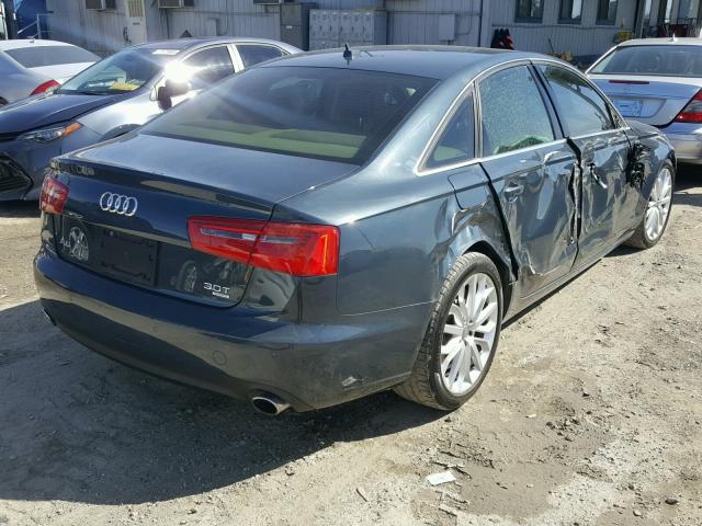 WAUGGAFCXDN020375 - 2013 AUDI A6 PREMIUM BLUE photo 4