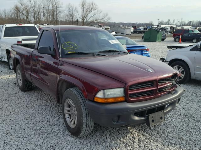 1D7FL16X23S301234 - 2003 DODGE DAKOTA SXT MAROON photo 1