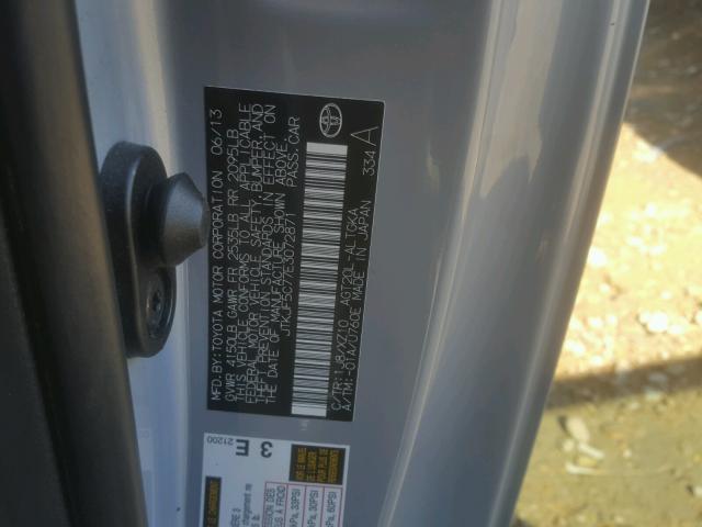 JTKJF5C77E3072871 - 2014 TOYOTA SCION TC 银色 照片 10