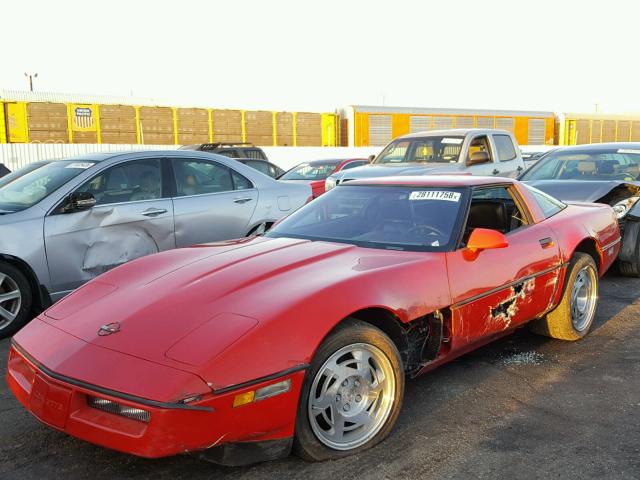 1G1YZ23JXL5802242 - 1990 CHEVROLET CORVETTE Z RED photo 2