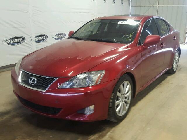 JTHBK262565008001 - 2006 LEXUS IS 250 RED photo 2