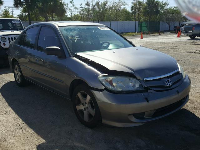 2HGES26785H574284 - 2005 HONDA CIVIC EX ნაცრისფერი ფოტო 1