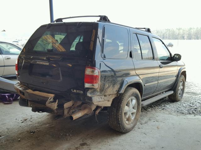 JN8DR09X11W560328 - 2001 NISSAN PATHFINDER BLACK photo 4