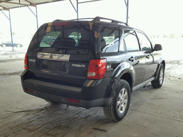 4F2CZ02Z58KM15118 - 2008 MAZDA TRIBUTE I BLACK photo 4