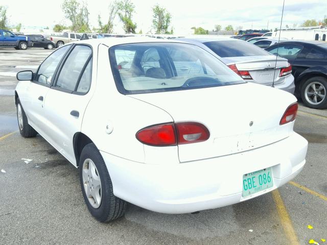 1G1JC524217368979 - 2001 CHEVROLET CAVALIER B WHITE photo 3