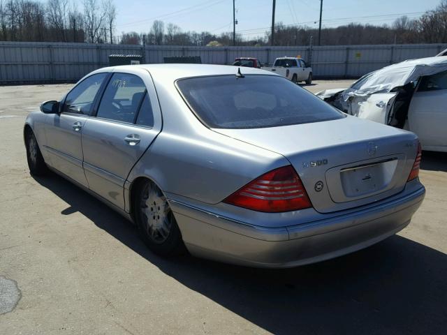 WDBNG84J23A338127 - 2003 MERCEDES-BENZ S 500 4MAT SILVER photo 3