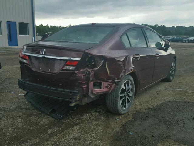 19XFB2F95DE084853 - 2013 HONDA CIVIC EXL Tünd qırmızı foto 4