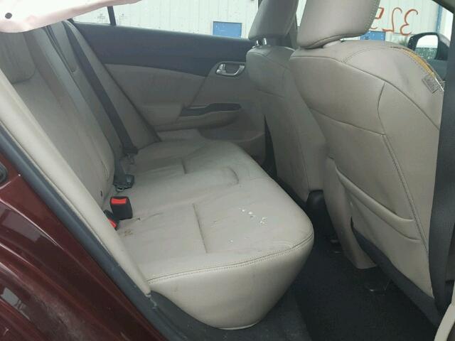 19XFB2F95DE084853 - 2013 HONDA CIVIC EXL Tünd qırmızı foto 6
