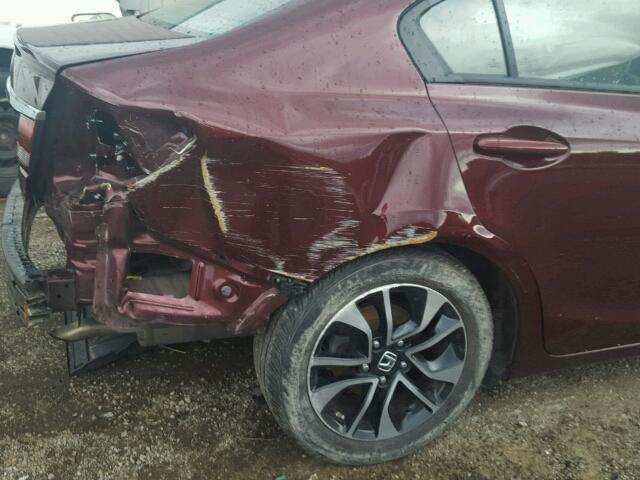 19XFB2F95DE084853 - 2013 HONDA CIVIC EXL Tünd qırmızı foto 9