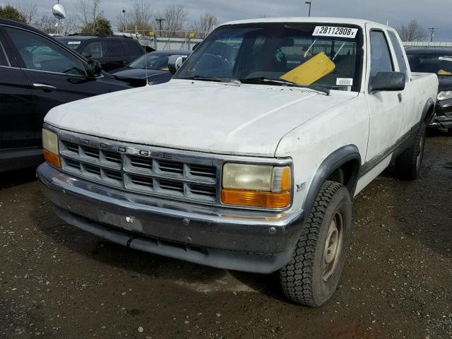 1B7GG23Y7PS171432 - 1993 DODGE DAKOTA WHITE photo 2