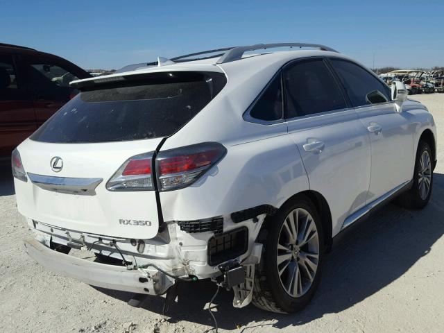 2T2ZK1BA7EC145039 - 2014 LEXUS RX 350 WHITE photo 4