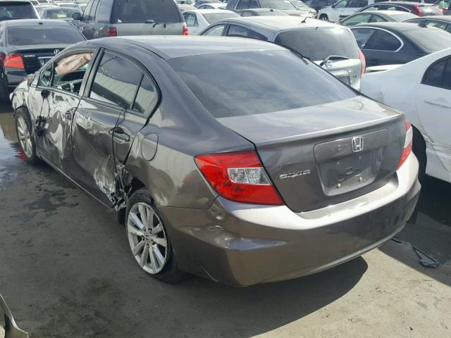 19XFB2F96CE329772 - 2012 HONDA CIVIC EXL BROWN photo 3