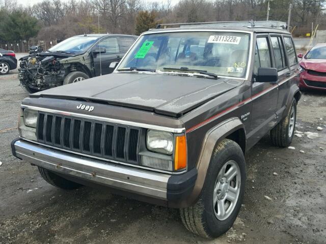 1JCMT7826HT116318 - 1987 JEEP CHEROKEE P BROWN photo 2