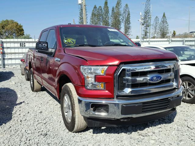 1FTEW1EFXHFC37496 - 2017 FORD F150 SUPER RED photo 1