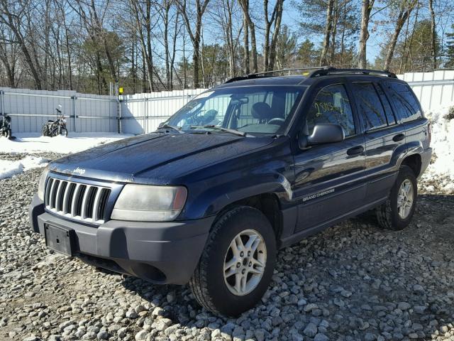 1J4GW48S74C297423 - 2004 JEEP GRAND CHER BLUE photo 2