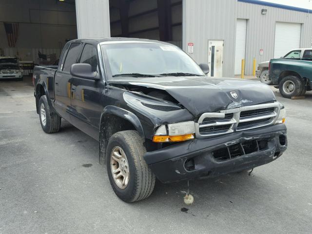 1D7HG38N04S757643 - 2004 DODGE DAKOTA QUA BLACK photo 1