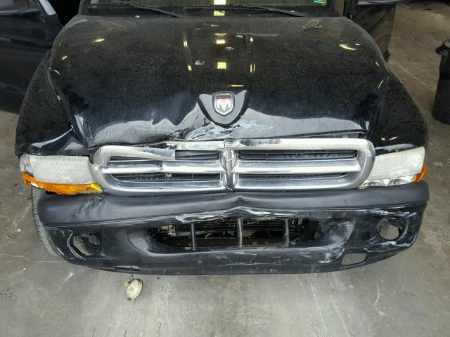 1D7HG38N04S757643 - 2004 DODGE DAKOTA QUA BLACK photo 7