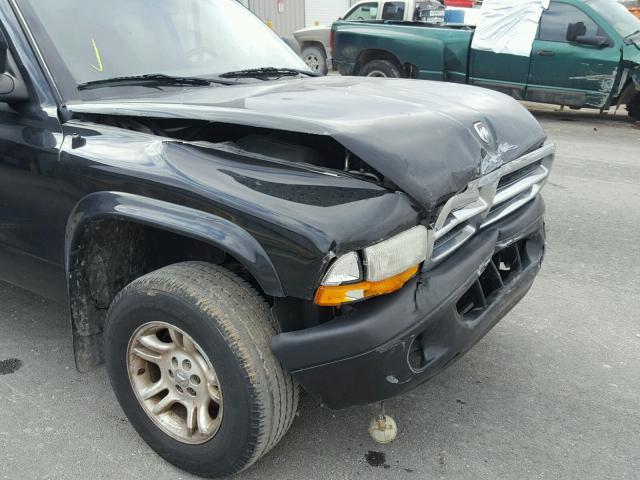 1D7HG38N04S757643 - 2004 DODGE DAKOTA QUA BLACK photo 9